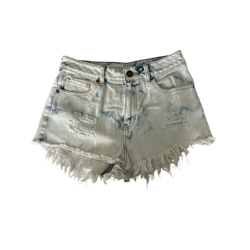 Bullhead "Mom" Bleached Raw Hem Distressed Cutoff Short Shorts Size 9/28